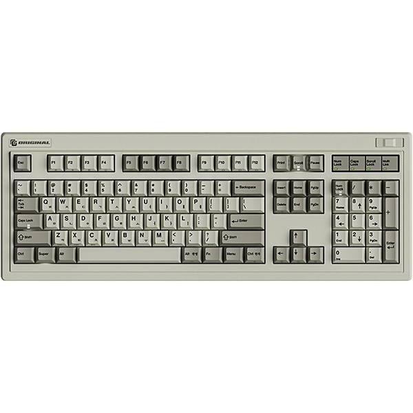 (FL ESPORTS) 유,무선 블루투스 기계식 키보드, OG104 레트로 그레이 컬러 저소음크림축 159,000원