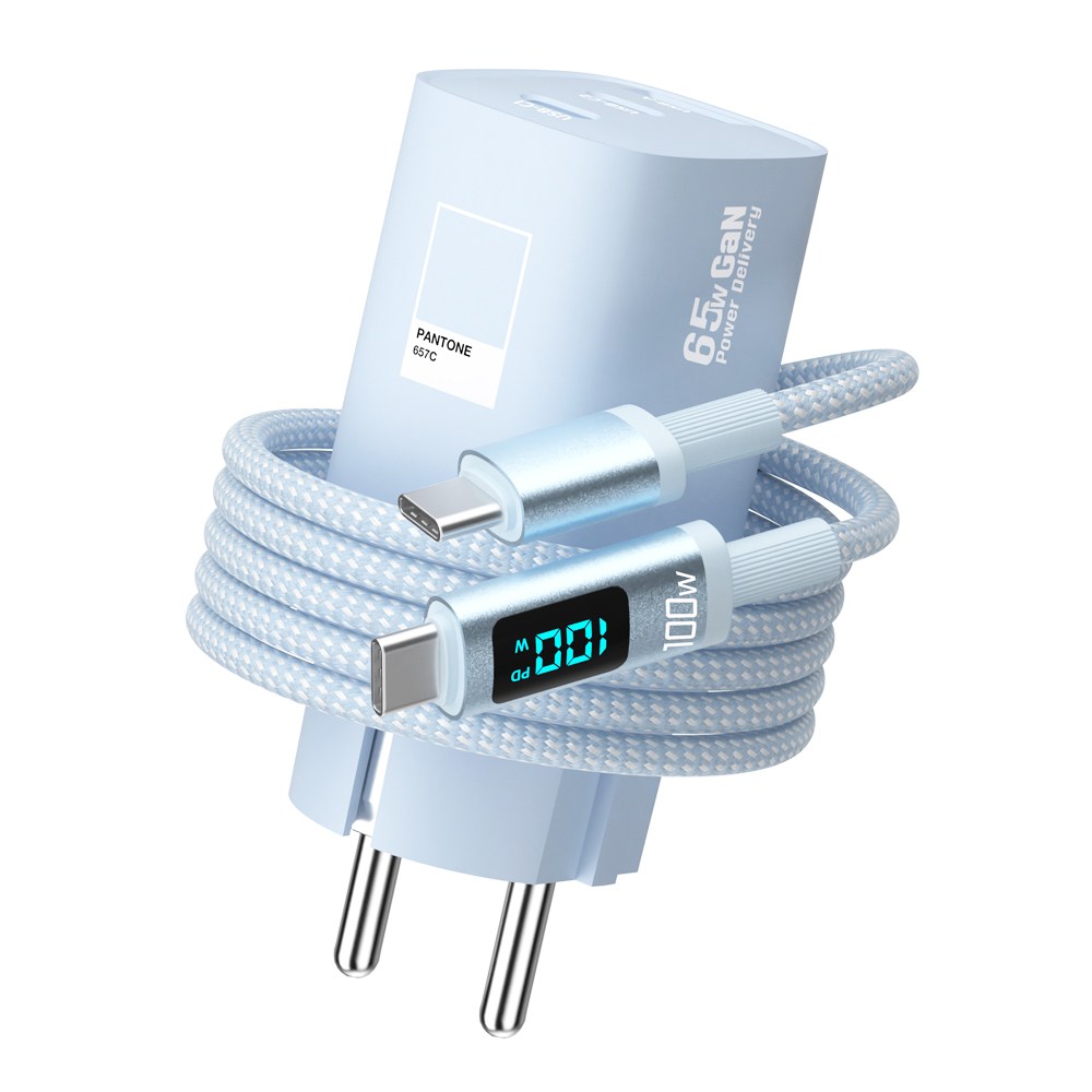 팬톤 접지형 GaN PPS 65W 3포트 디스플레이 초고속 멀티충전기 PD65WGN 19,900원