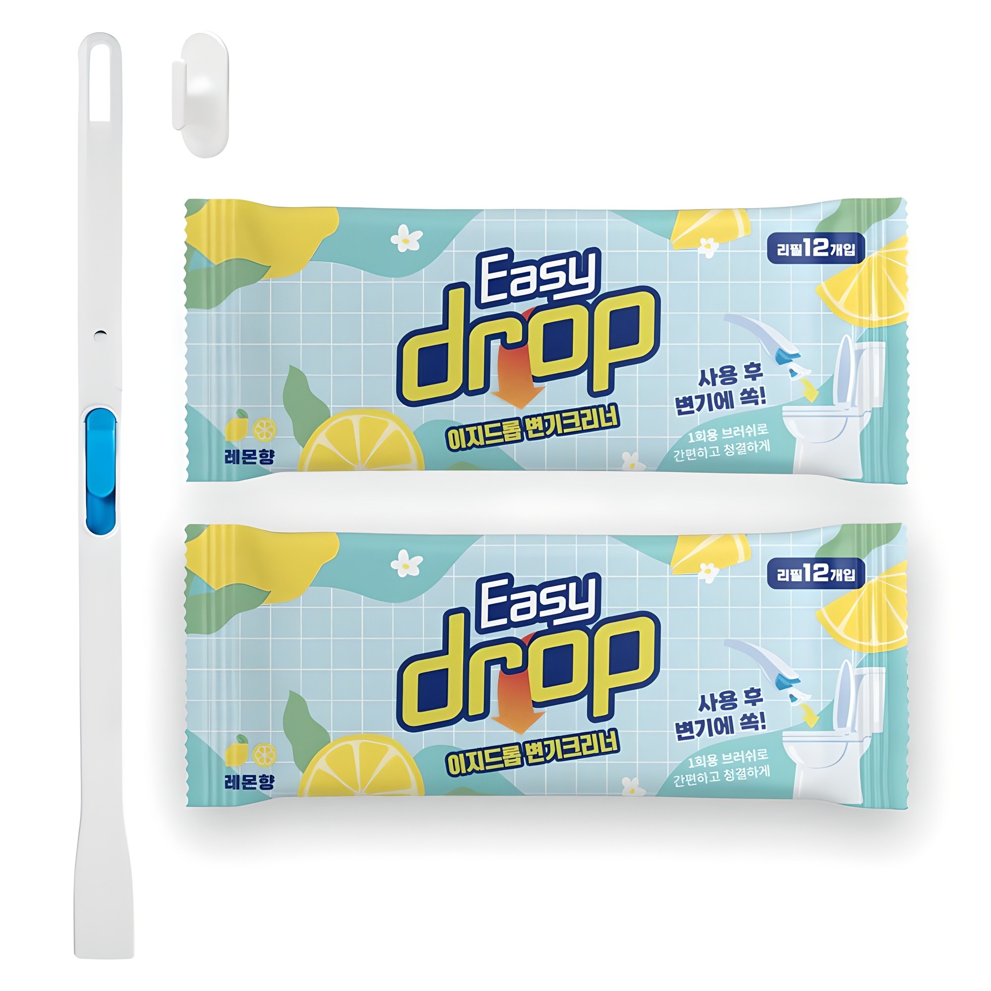 이지드롭 변기크리너  레몬향 리필 브러쉬 24개입 + 핸들 + 전용 고리 12,900원