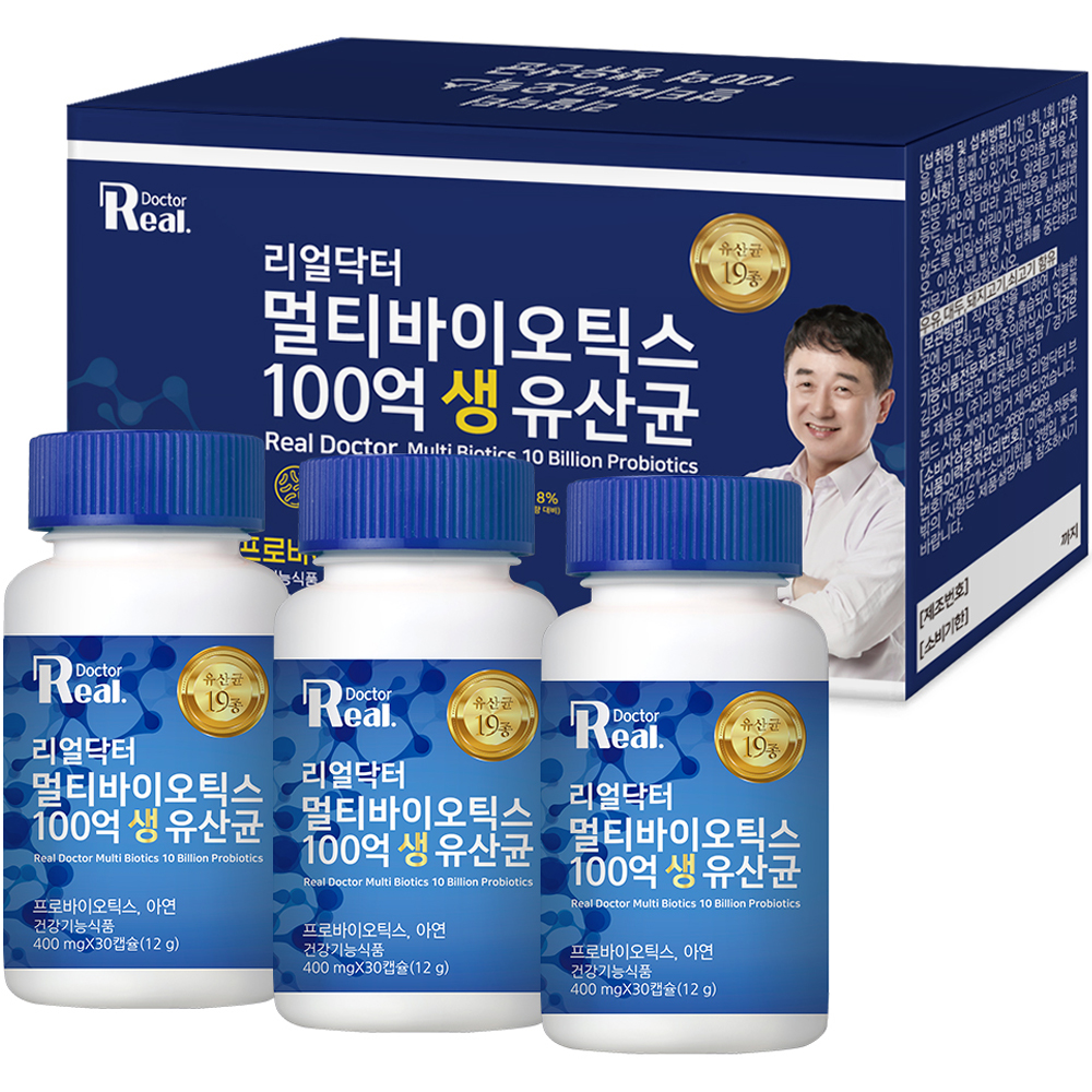 리얼닥터 멀티바이오틱스 100억 생 유산균, 30정, 3개, 현재가 30,900원