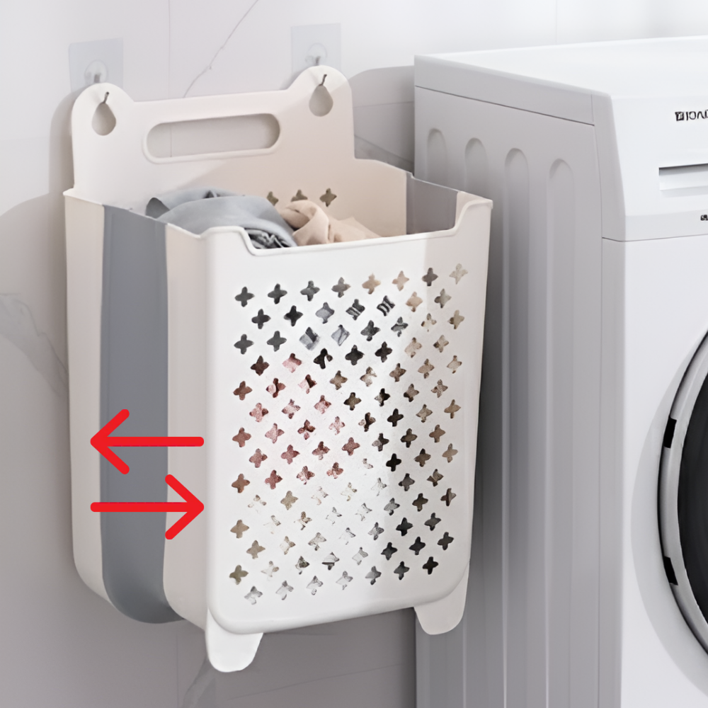 제네시픽 빨래바구니접이식 무타공 부착 다용도바구니 13,500원