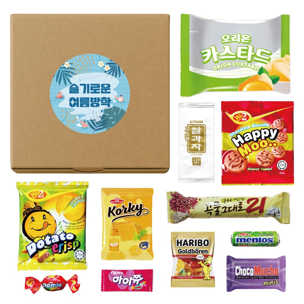 주주나라 단체간식 학교 행사 교회 어린이집 유치원 생일답례품 구디백 상자포장 간식선물세트 74,000원