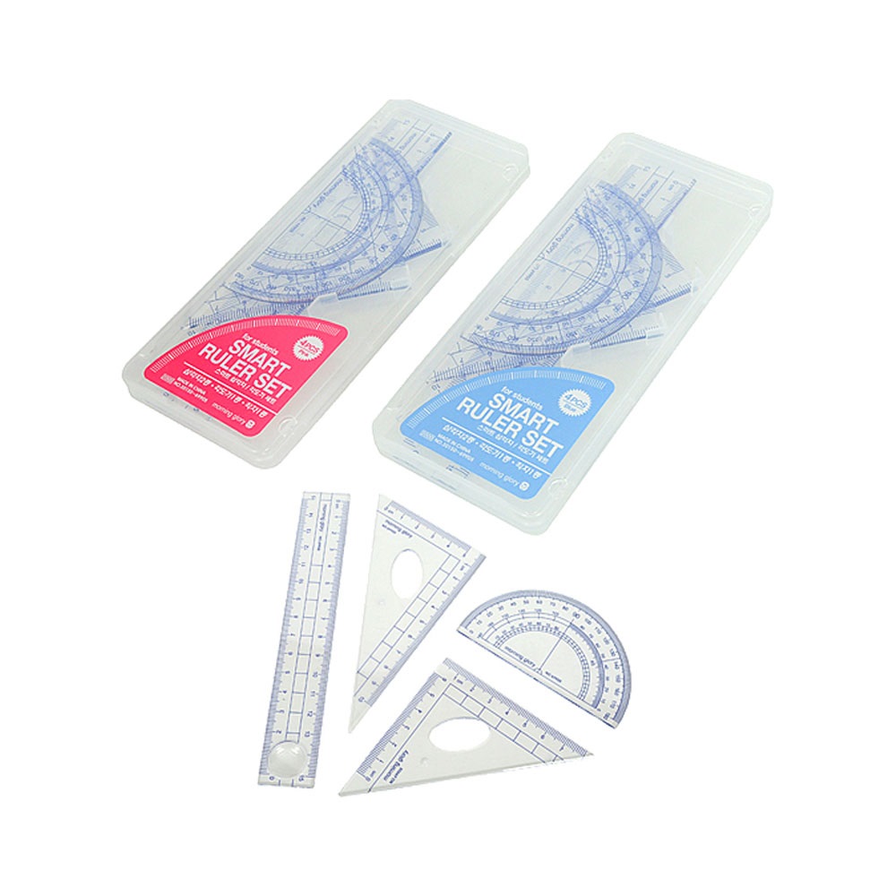 모닝글로리 스마트 삼각자 + 각도기, 블루, 1개 3,500원