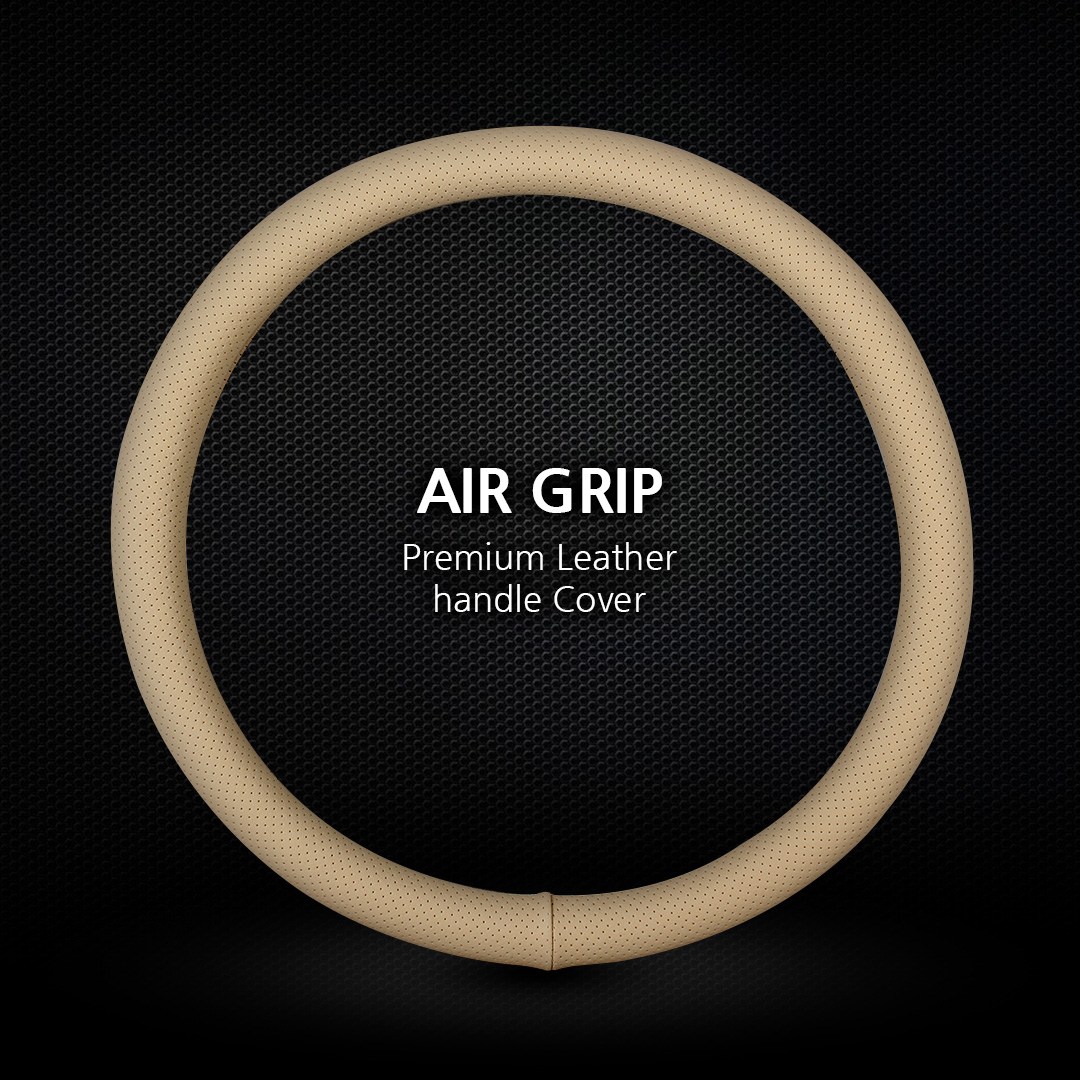 제네시스 G70 G80 G90 GV70 GV80 타공 가죽 핸들커버, 크림베이 18,900원