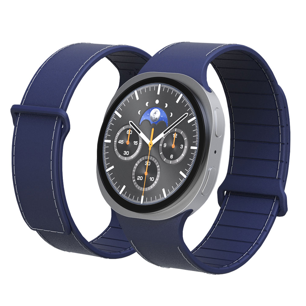 캘릭스 갤럭시워치 호환 가죽 패턴 실리콘 버클링 마그네틱 스트랩 밴드 시계줄, 1개, 네이비 34,900원