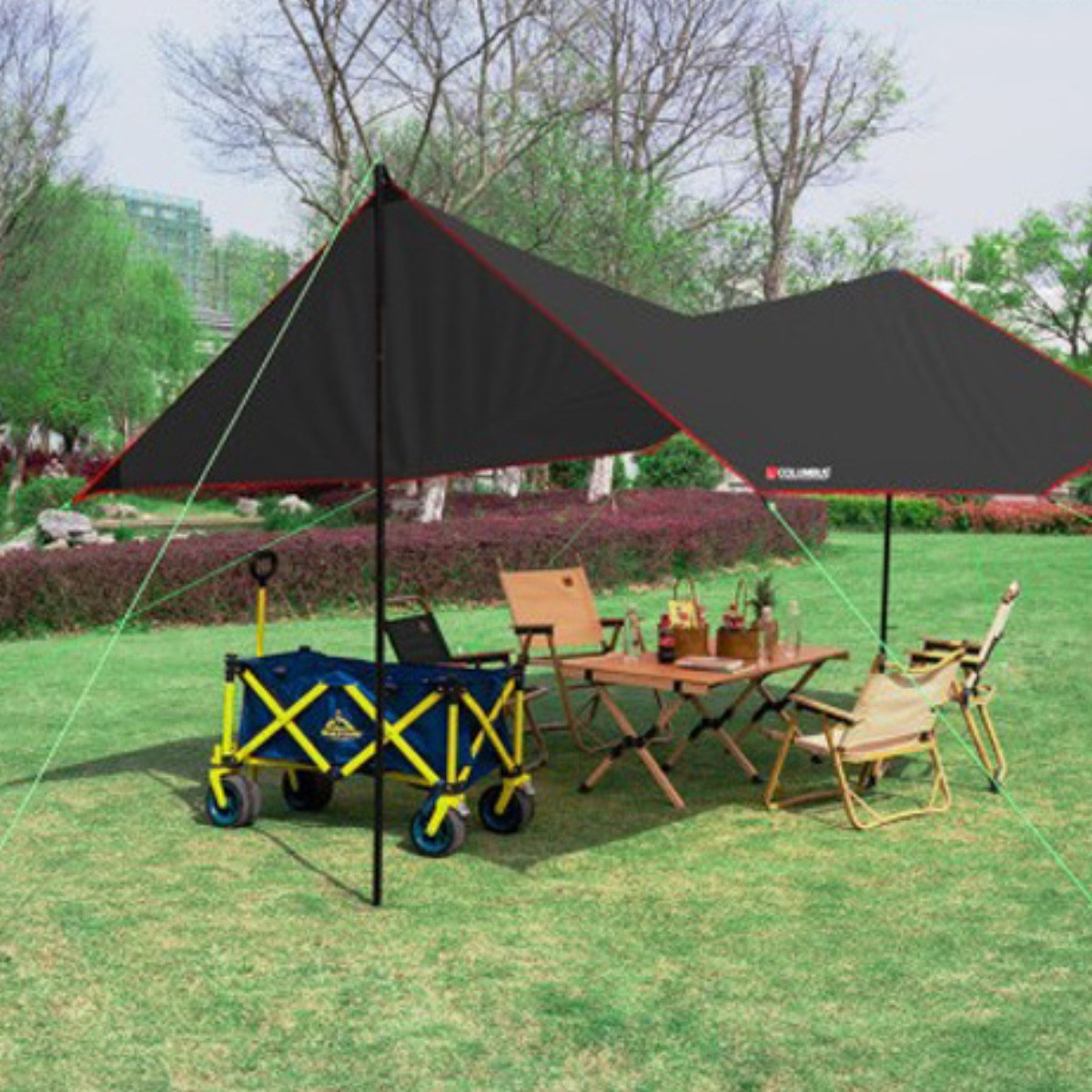 콜럼버스 렉타타프 400D 암막타프 피그먼트코팅 방수 69,800원