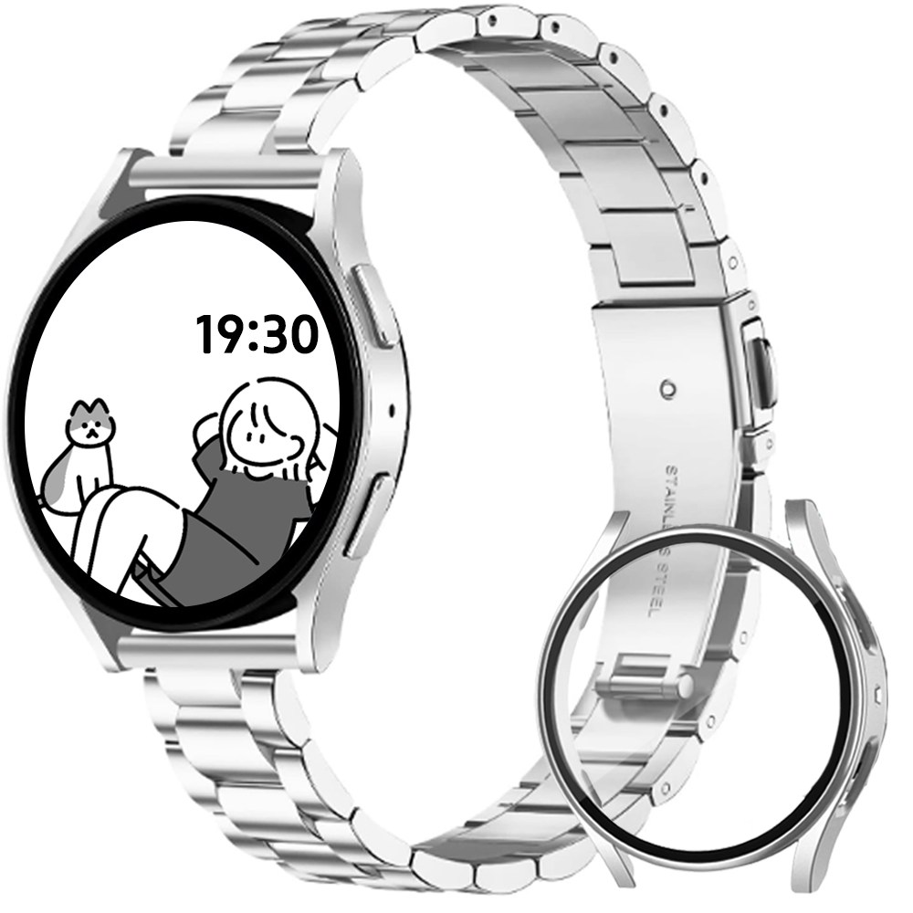 아이비온 갤럭시워치 슬림 메탈 스트랩 40 44 mm + 풀커버 케이스 세트 13,900원