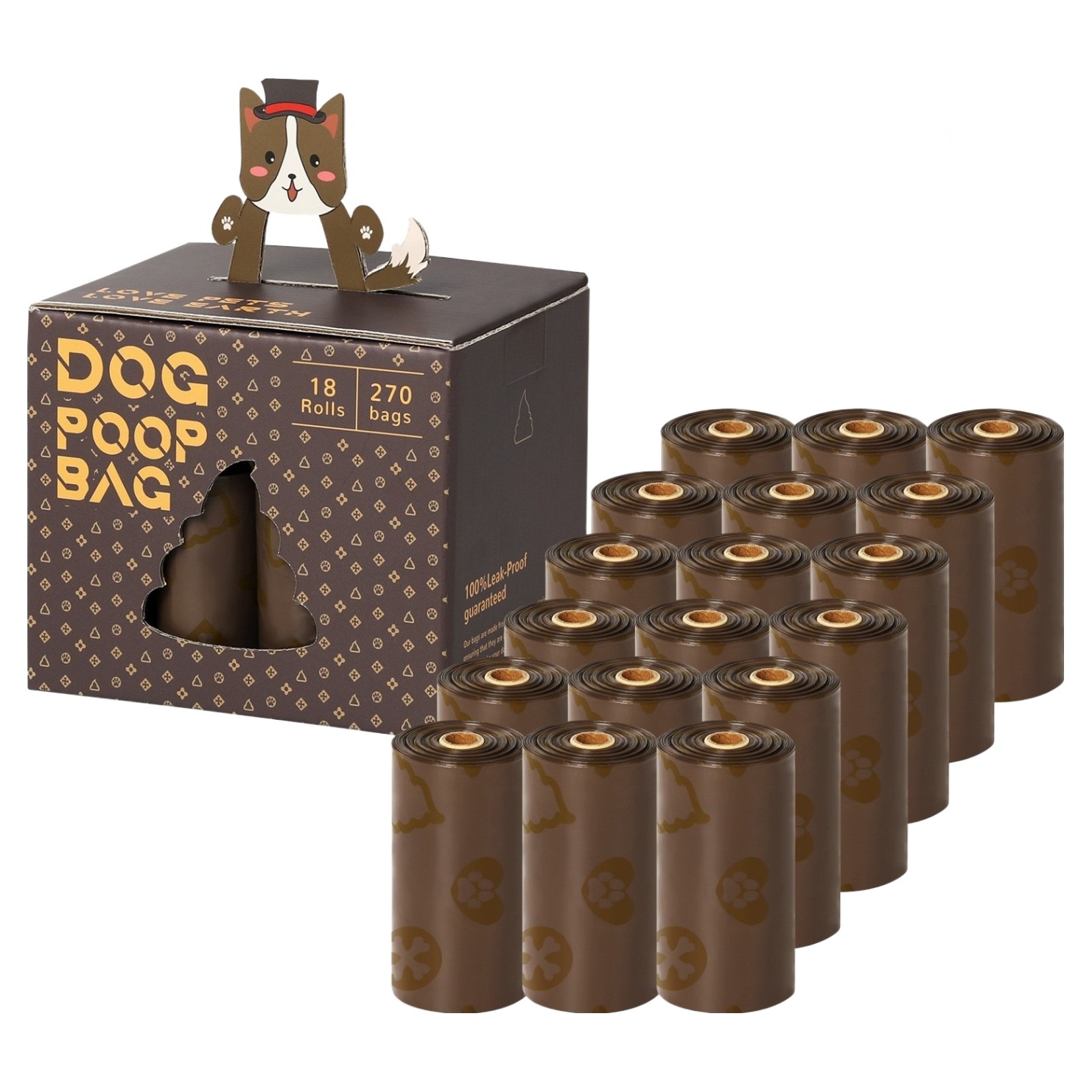 그린허그 커피향 풉백 똥츄 배변봉투, 18개, 15개입, 혼합색상 12,800원