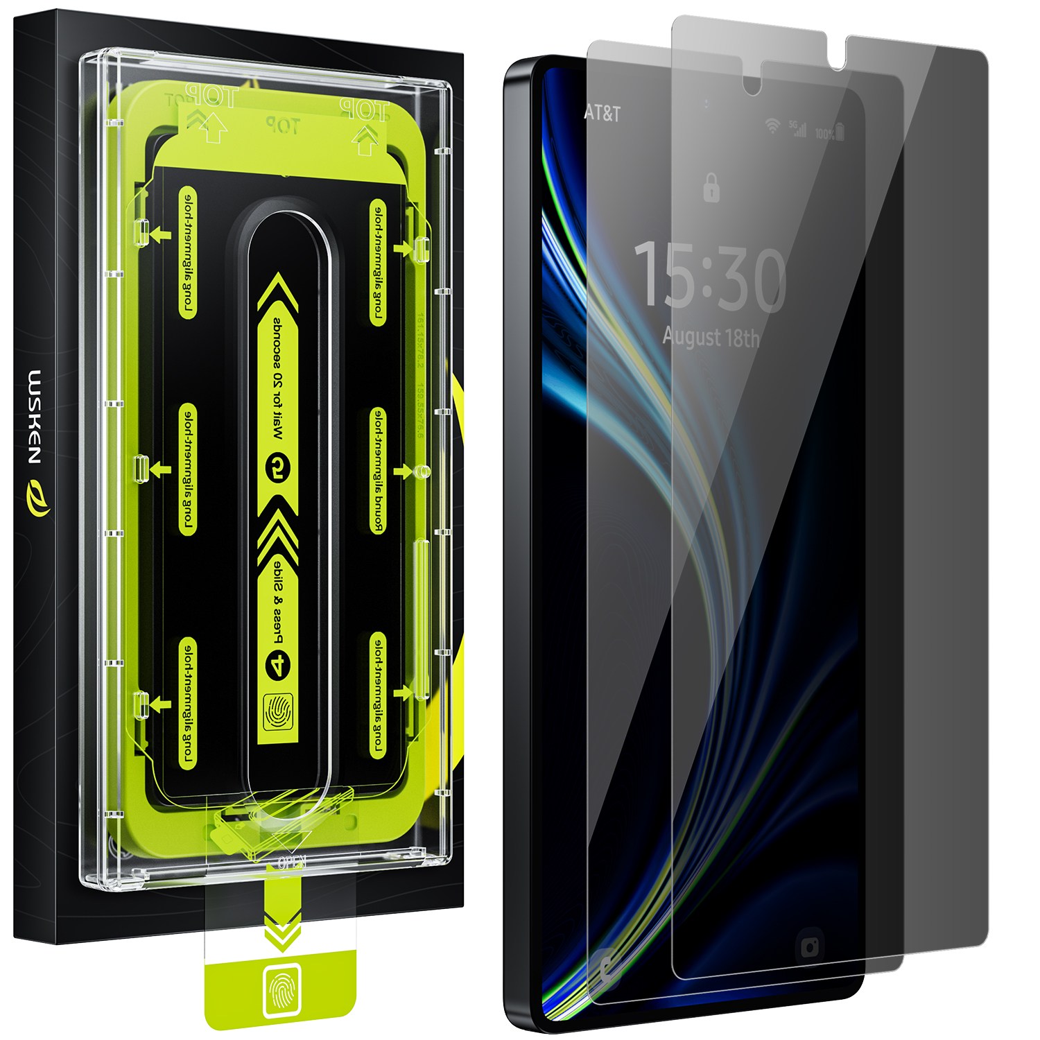 WSKEN 사생활보호필름지문방지 자동 흡착 먼지 제거 수트는, 2개 34,900원