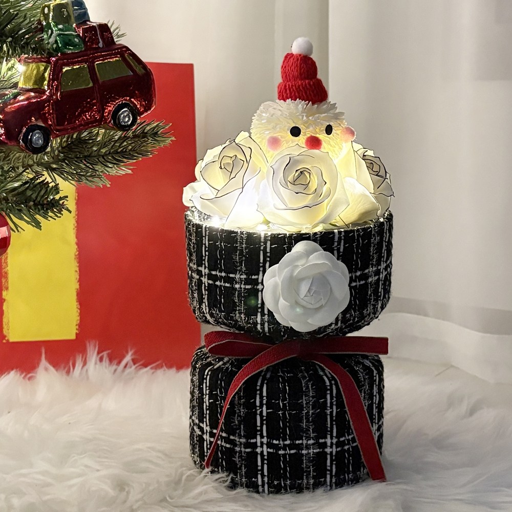 [플라담] 산타 루돌프 크리스마스 LED 조명 꽃다발 장식 소품 선물 43,900원