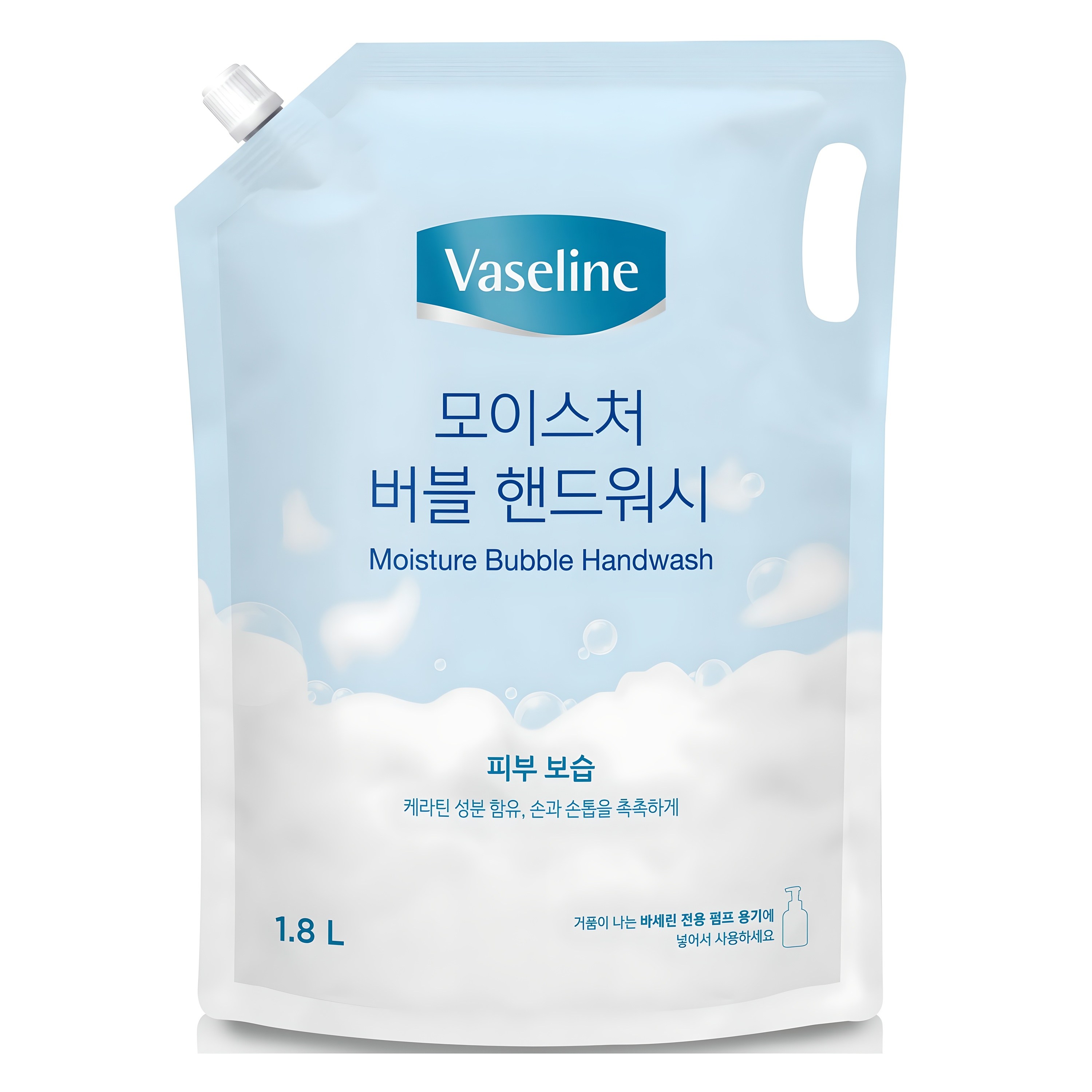 애경바세린 모이스처 버블 핸드워시 리필 8,000원