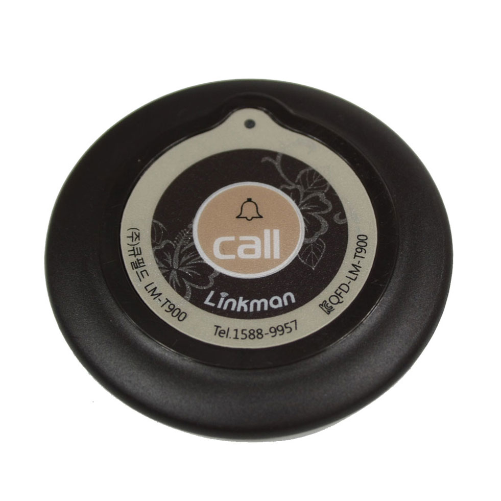 링크맨 무선호출벨 LM-T900F 병원 식당 업소용 유치원 호출벨, 1개, LM-T900F 갈색 6,800원