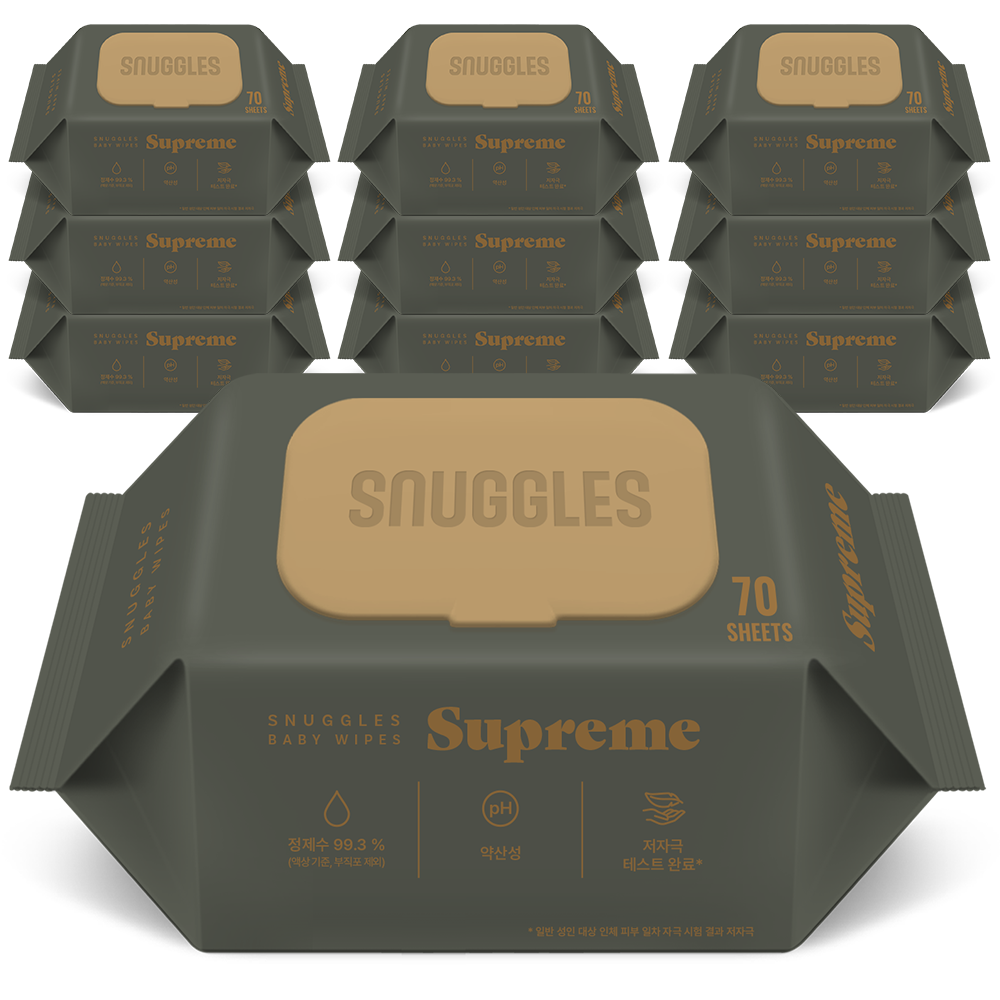 스너글스 슈프림 유아용 피부 저자극 인증 아기물티슈 엠보싱 캡형 11,990원