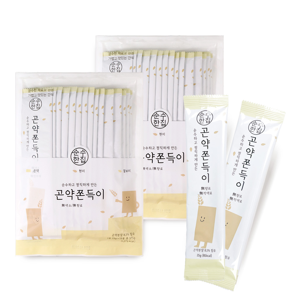 순수한집 곤약쫀드기 현미맛, 375g, 2개 13,900원