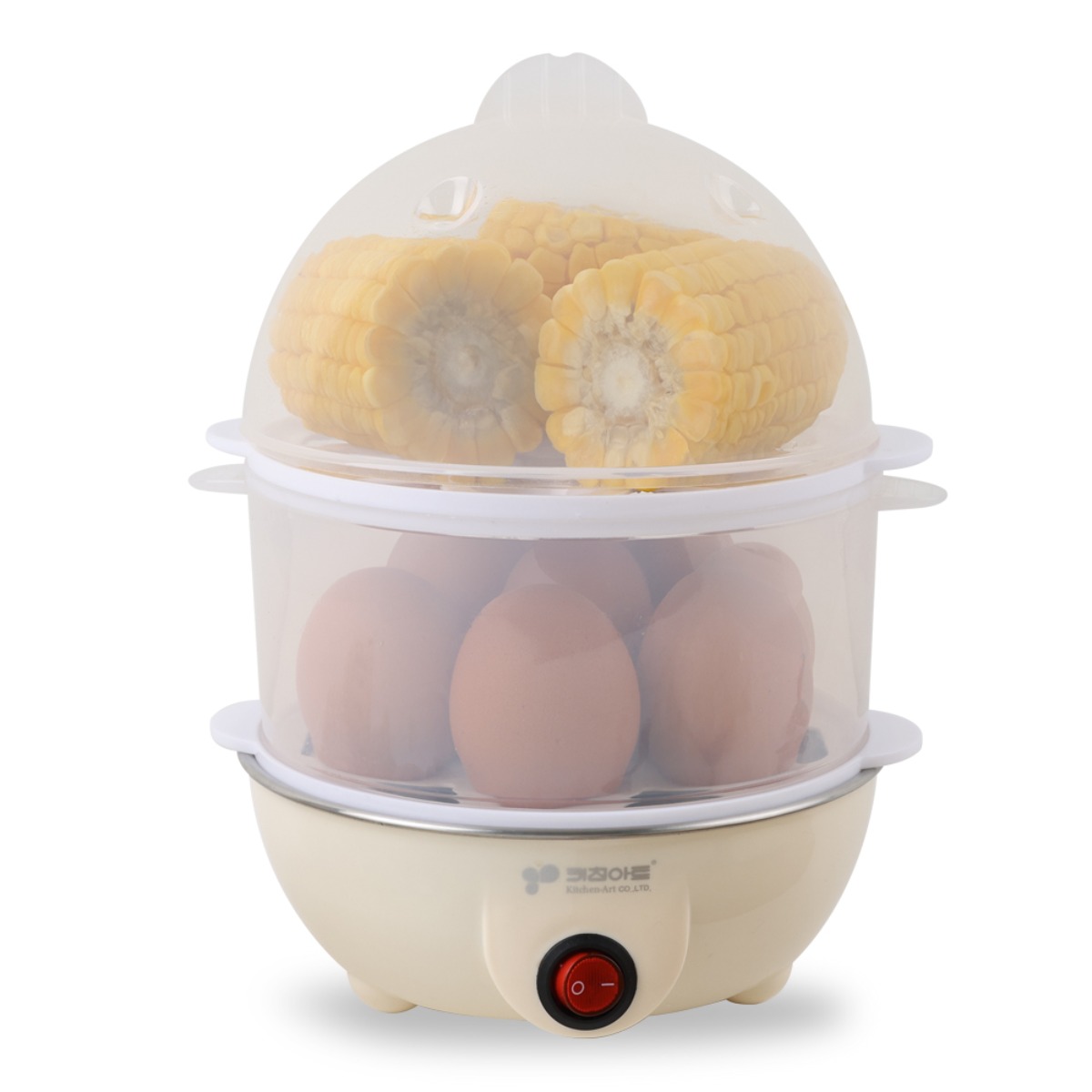 키친아트 계란찜기 계란삶는기계 에그쿠커 반숙 찐빵 만두 1단/2단, 2단 계란찜기 1407 21,900원