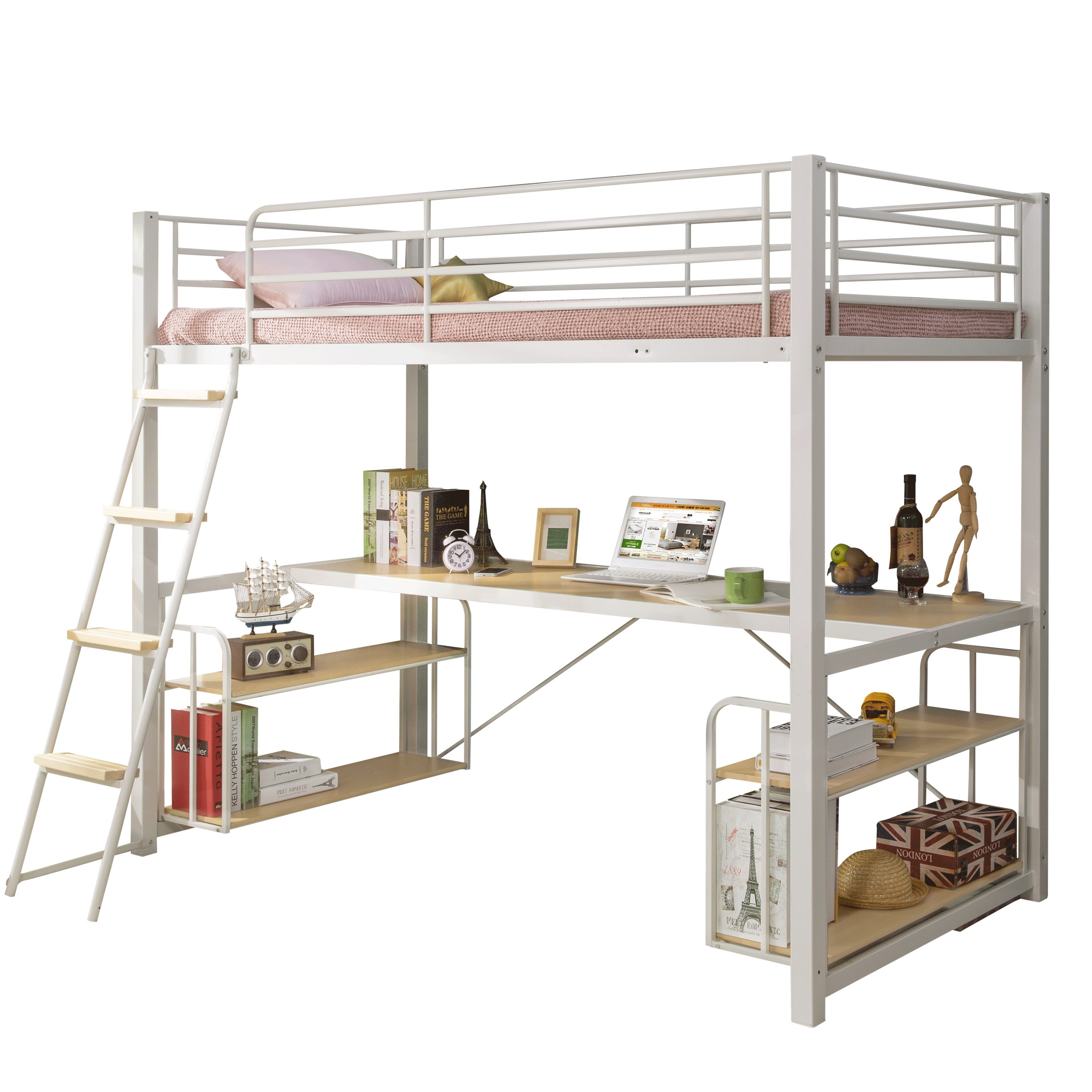 [원목발판증정] 에보니아 토리노 철제벙커침대_싱글 (기본형/책상형/세트형/풀세트 옵션선택) / 매트업그레이드 행사중 431,300원