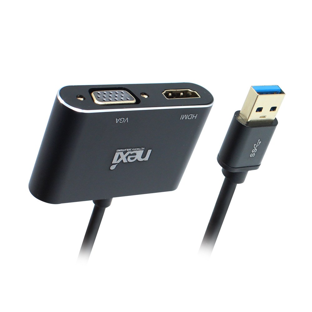 넥시 USB 3.0 to HDMI VGA 멀티 컨버터, 1개, NEXI NX-U30HDV[NX897] 28,700원