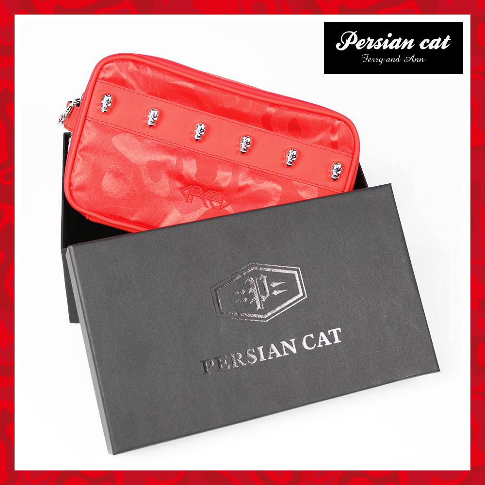 [페르시안캣 공식몰]페르시안캣골프 005 골프 파우치 레드 블랙 158,000원