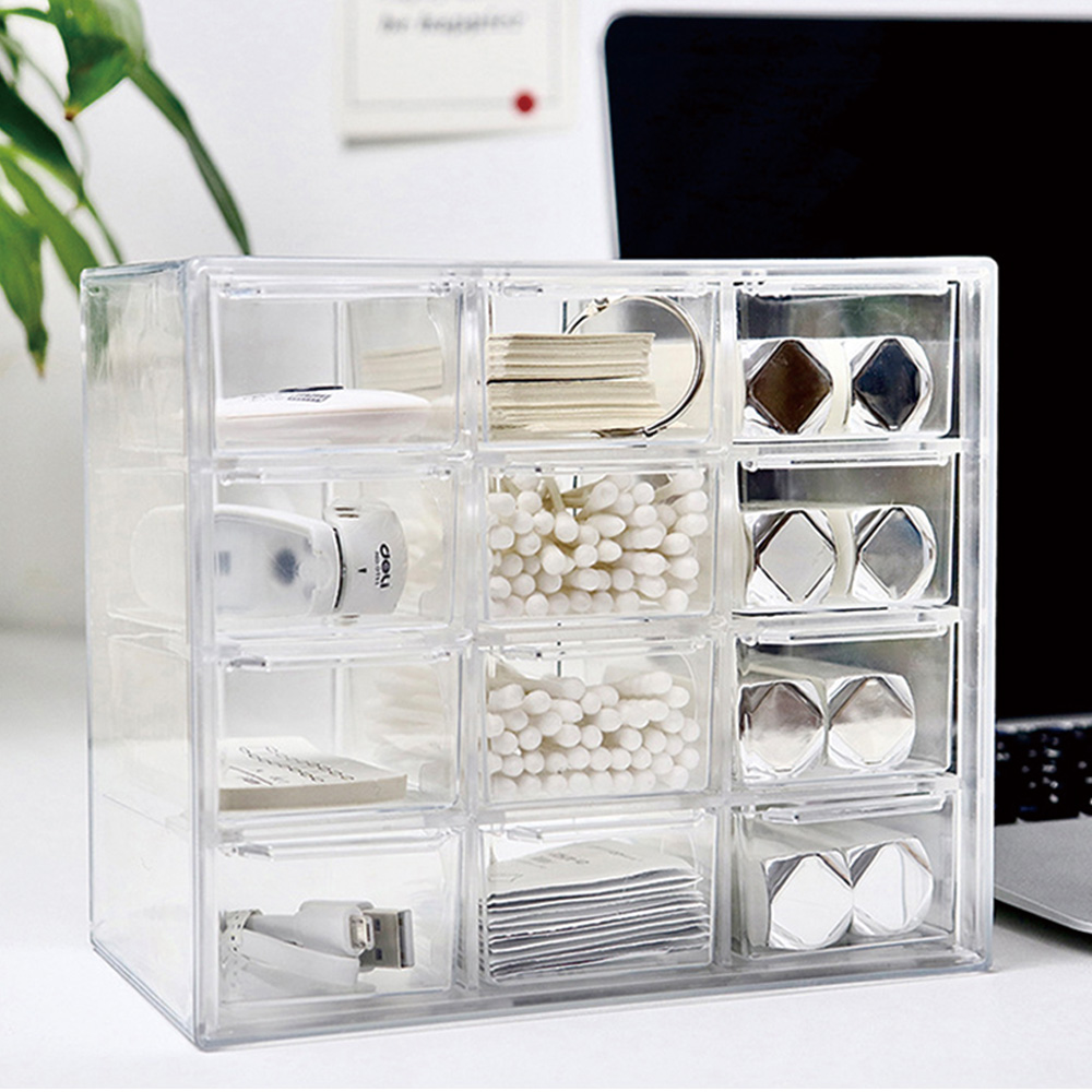 HK.sell 12칸 소품 정리 투명 미니 서랍장, 투 명 9,800원