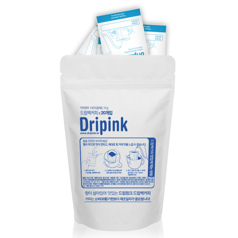 드립핑크 콜롬비아 후일라 드립백커피, 10g, 1개, 20개입 15,600원