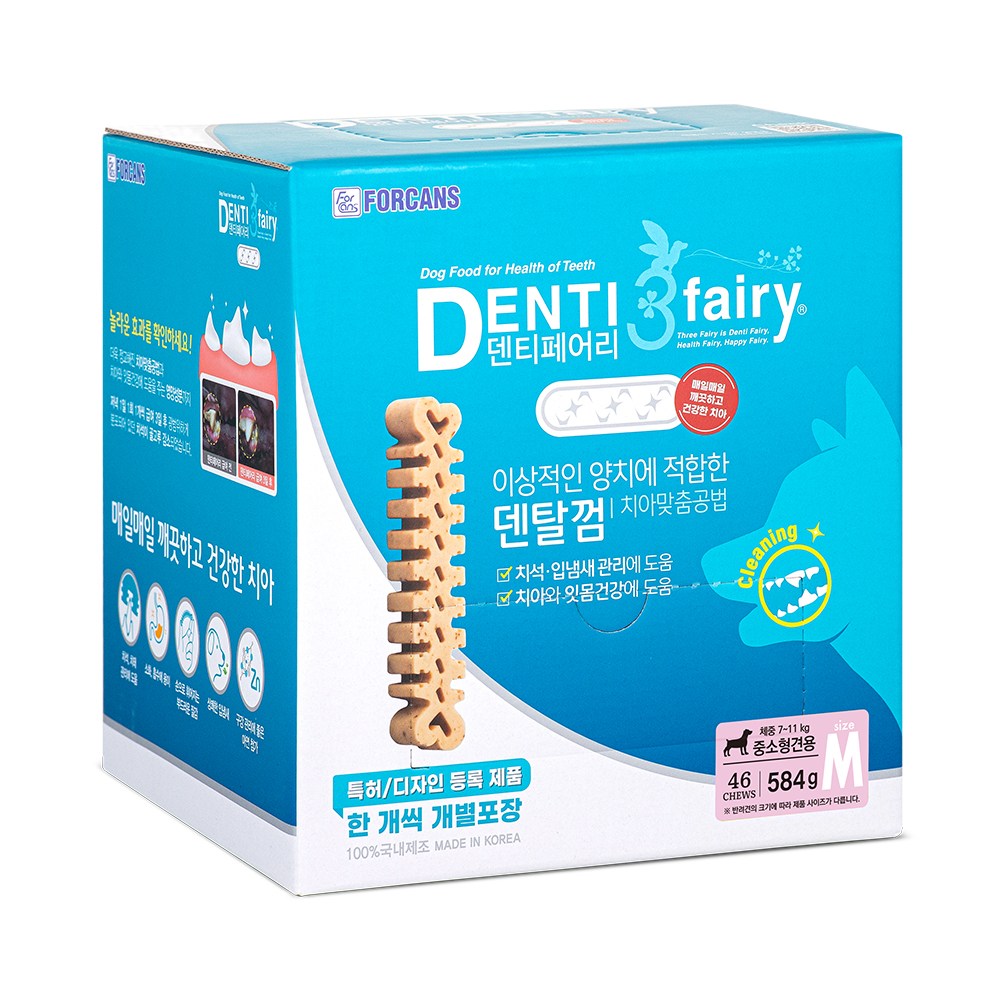 포켄스덴티페어리 반려동물 디스펜서 덴탈 껌 M, 타피오카, 584g, 1개 32,000원