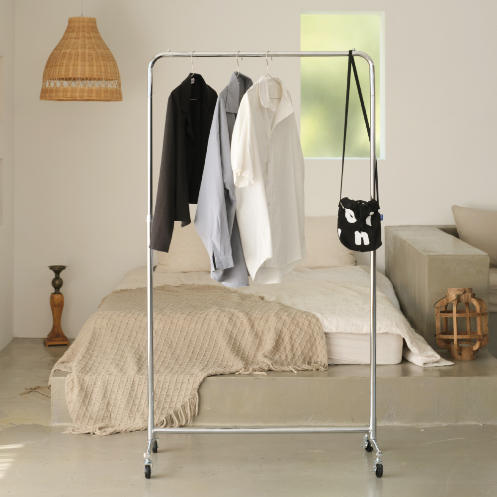 하우스레시피 바인 키높이 조절 스탠드 행거, 크롬 59,900원