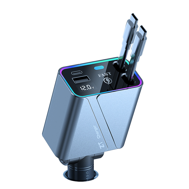 Belia 차량용 고속충전기 동시4대충전 릴타입 자동차 충전기, type-C*2 34,000원