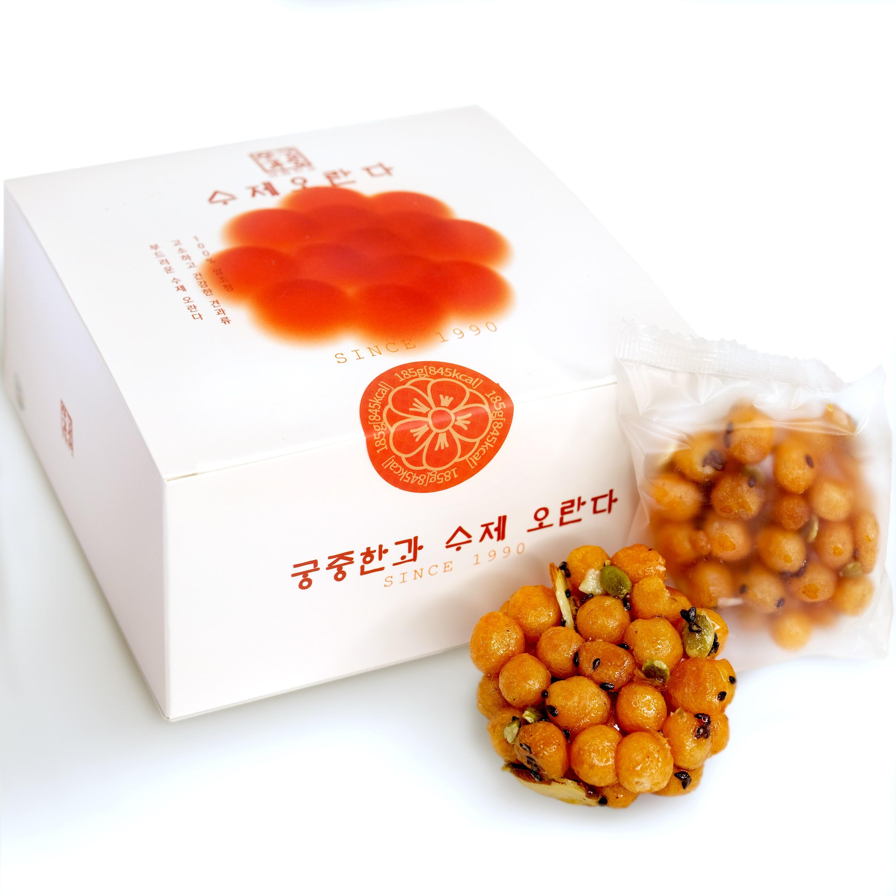 궁중한과 수제 오란다 말랑말랑 유자 강정 10개입, 185g, 1박스, 2박스, 185g 17,300원