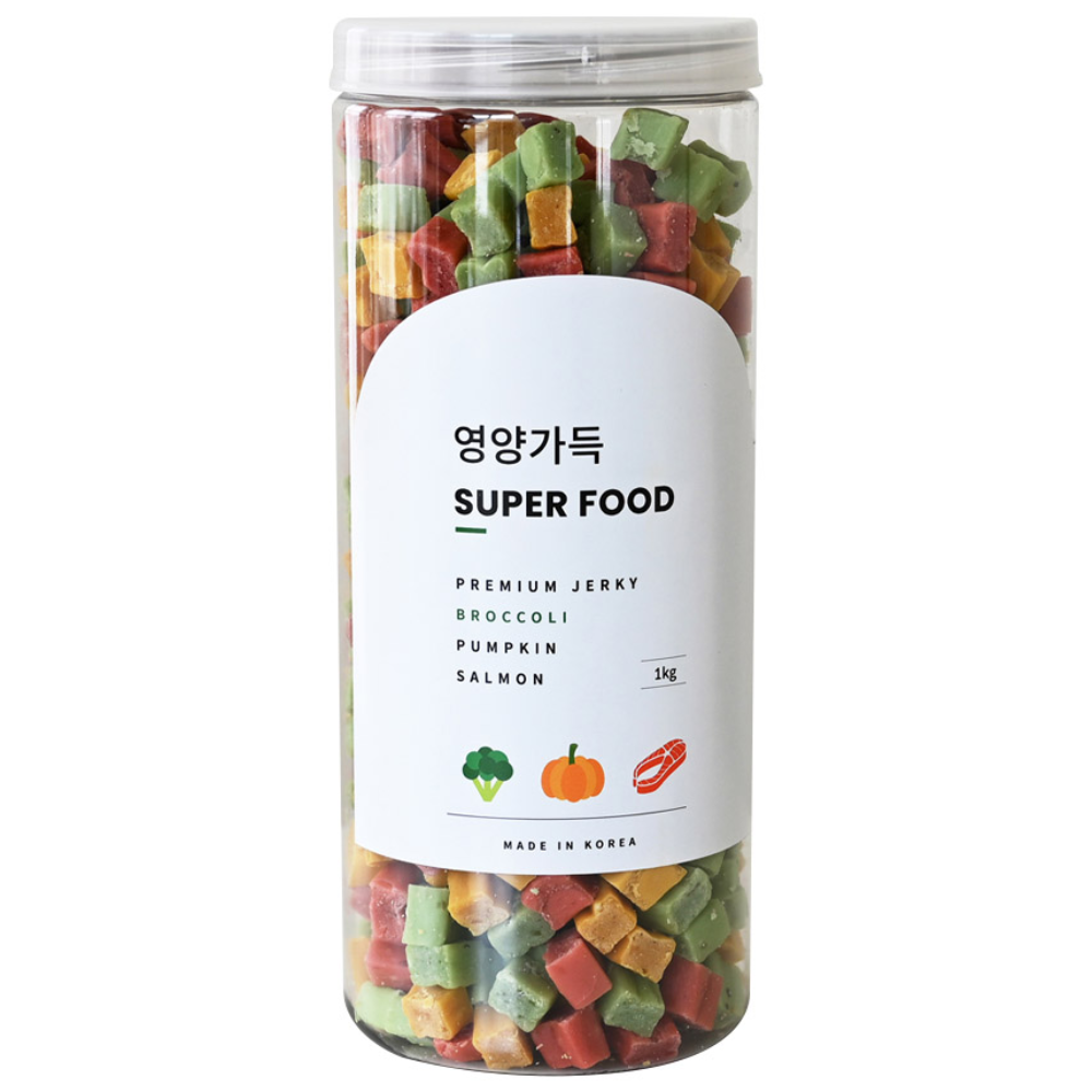 제로랩스 강아지 영양가득 져키, 혼합맛(브로콜리/단호박/연어), 1kg, 1개 17,200원