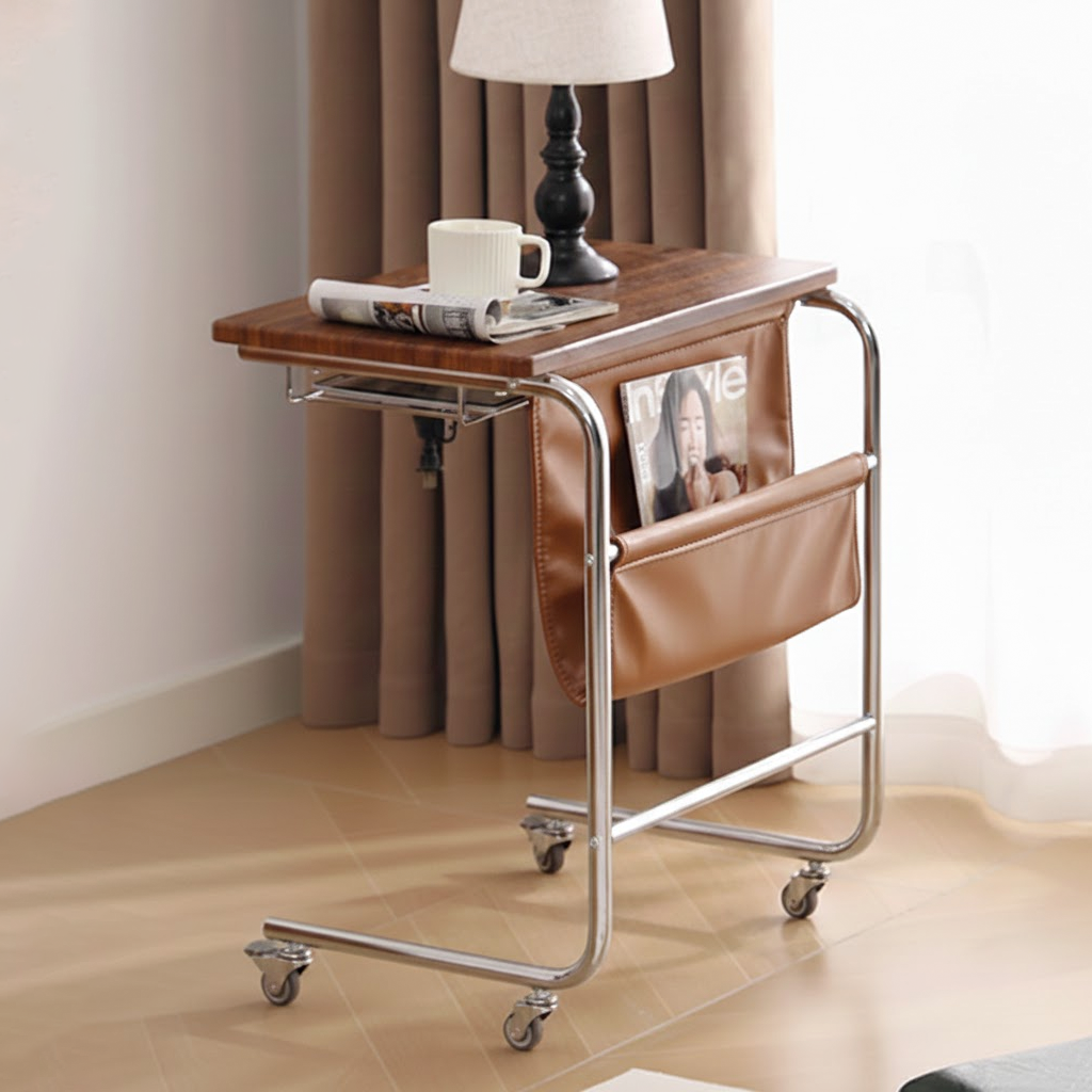 우드와일드 이동식 사이드 테이블 쇼파 침대 보조책상, 내추럴 49,000원