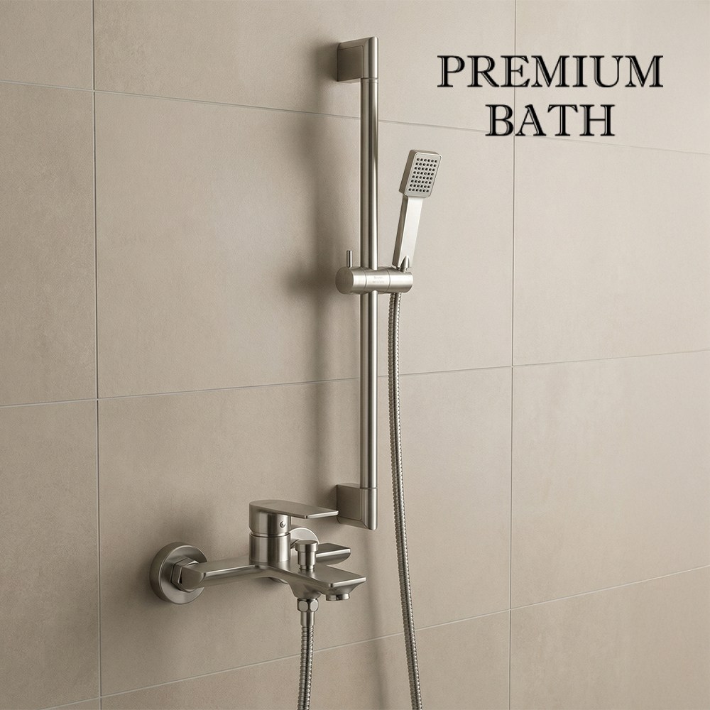 아메리칸스탠다드 새니터리 헤링 라운드 샤워욕조수전, 헤링 슬라이드바 포함 324,600원