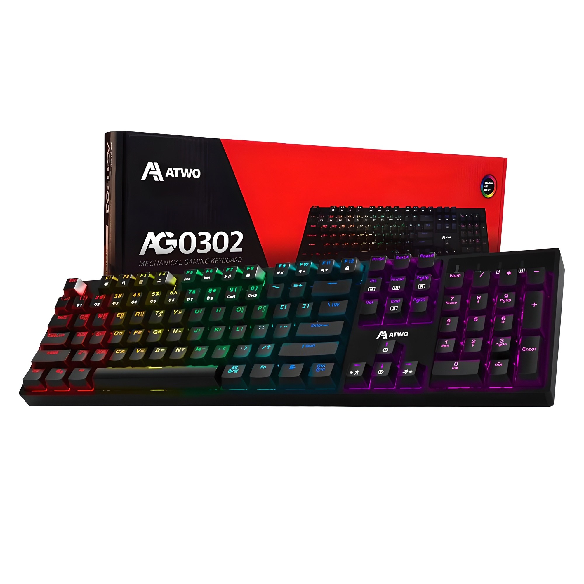 에이투 게이밍 LED 기계식 유선 일반형 키보드 USB 리니어, 블랙, AG0302, 적축 59,900원