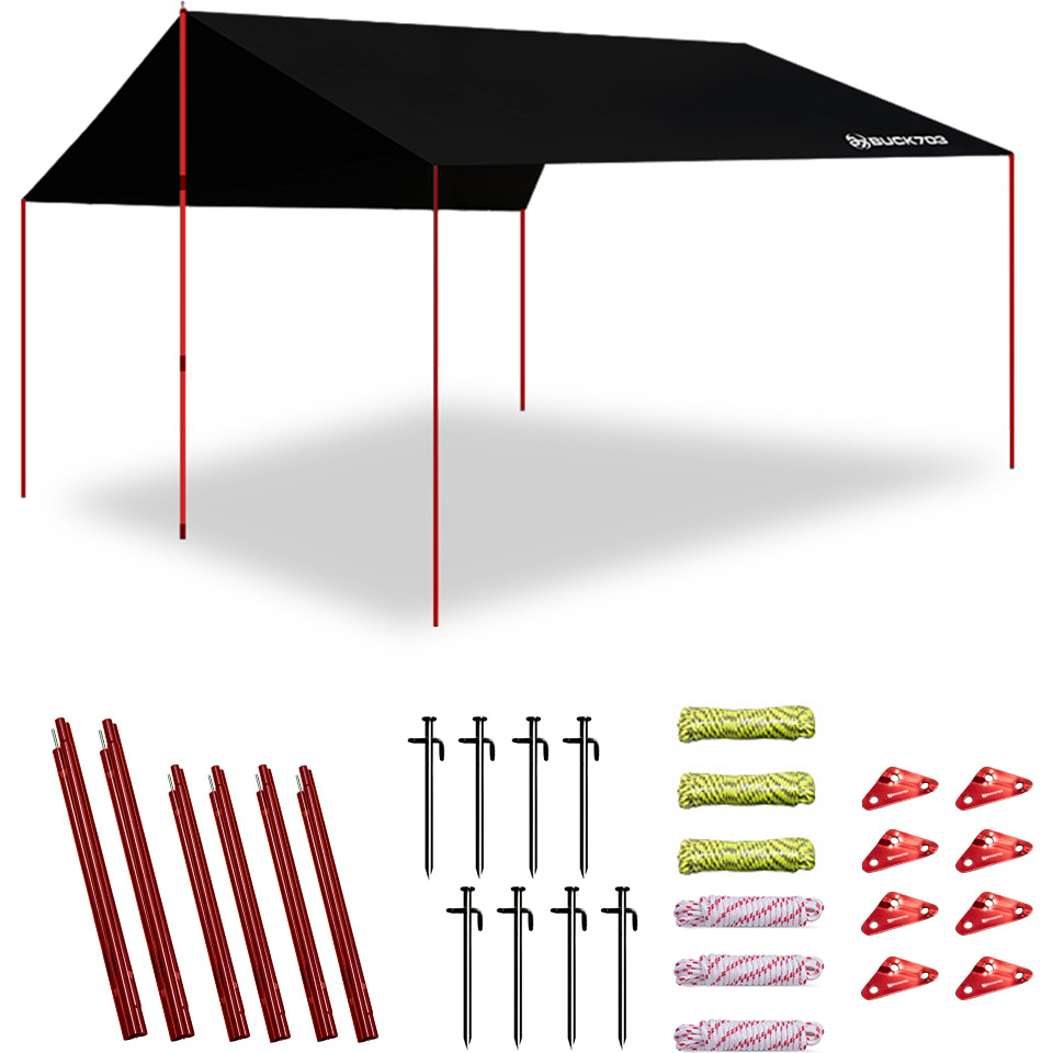 벅703 그늘 암막 타프 특대 + 폴대 + 설치도구 세트 139,000원