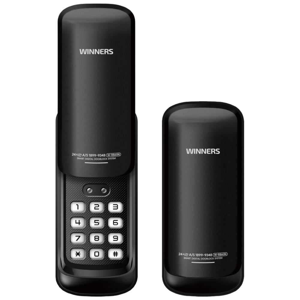 위너스 W-RB60N 번호키전용 손잡이 없음 도어락보조키형 디지털도어락 커버형 현관도어락, 고객직접설치, W-RB60N 34,950원