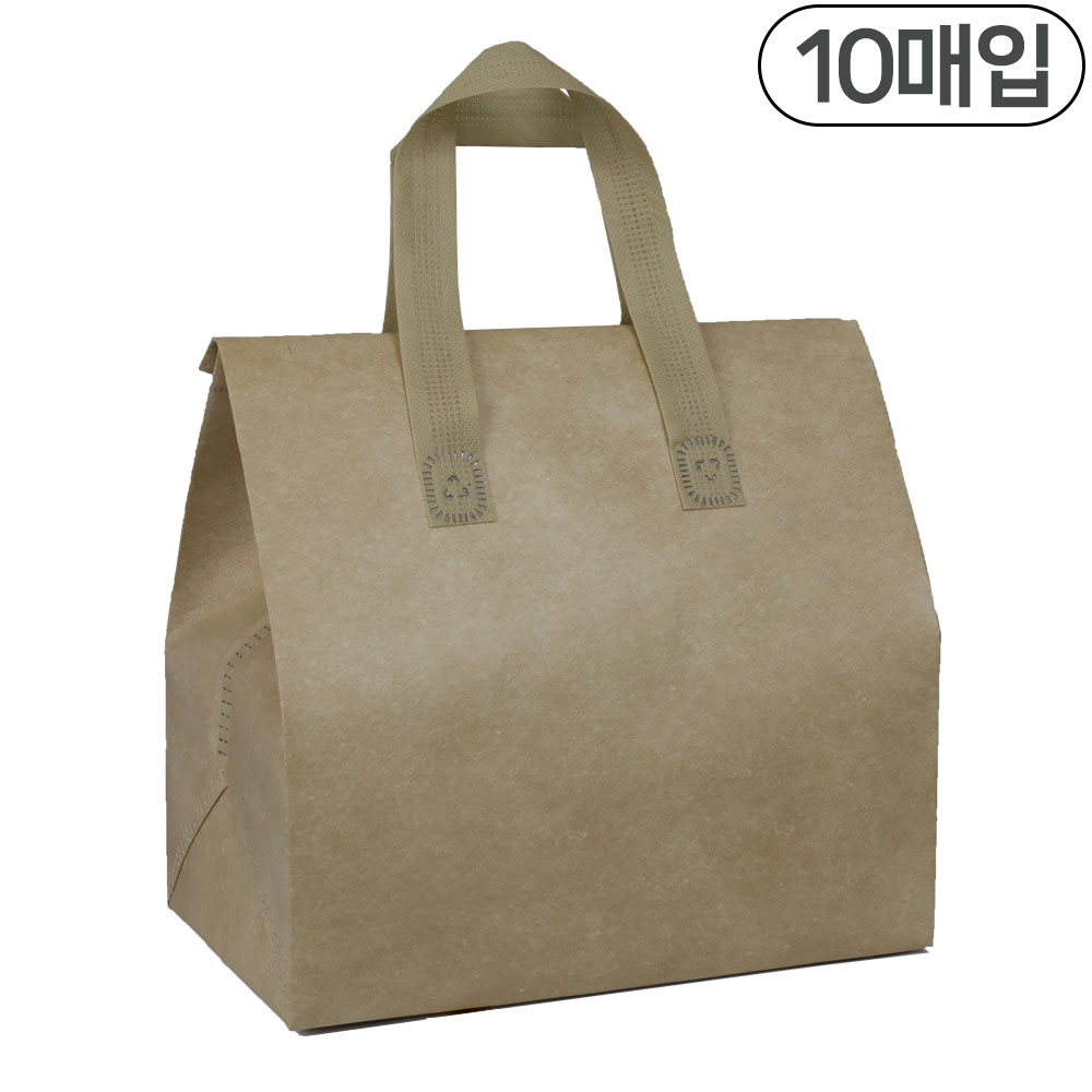 세모쇼핑백 부직포 일회용보냉백 은박 보냉팩 케이크 보냉가방, @10매입@, @벨크로@크라프트 16,700원