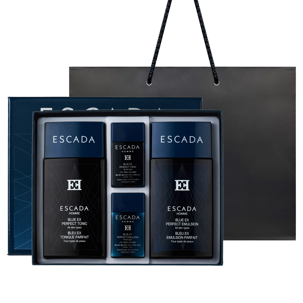 에스까다 옴므 퍼펙트 블루 2종 선물 세트 + 쇼핑백 /남성화장품 스킨+로션 기획 세트, 1세트 29,900원