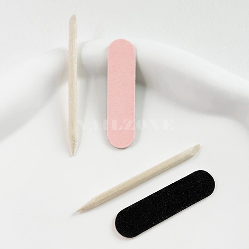 일회용 우드스틱+파일 네일케어세트 100원