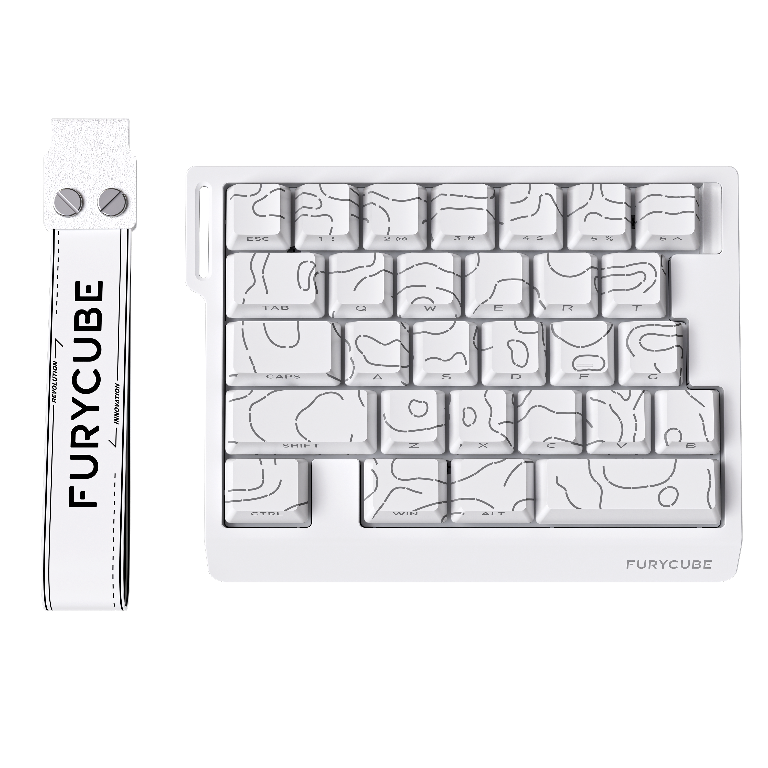 FURYCUBE M30HE 마그네틱축 원핸드 키보드 30키 고성능 8k 래피드 트리거 자석축 게이밍 키보드 기계식 e-sports 유선 LED 커스텀 등고선, 마그네틱축(자석축), 단일상품, 등고선 46,900원