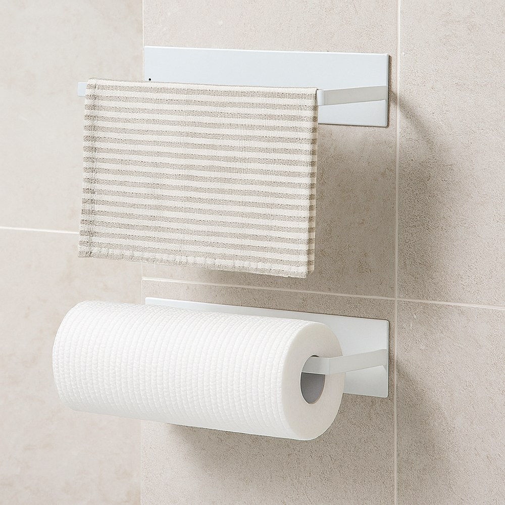 레디박스 무타공 접착 키친타올 행주걸이 2개입, 화이트, 2개 6,900원