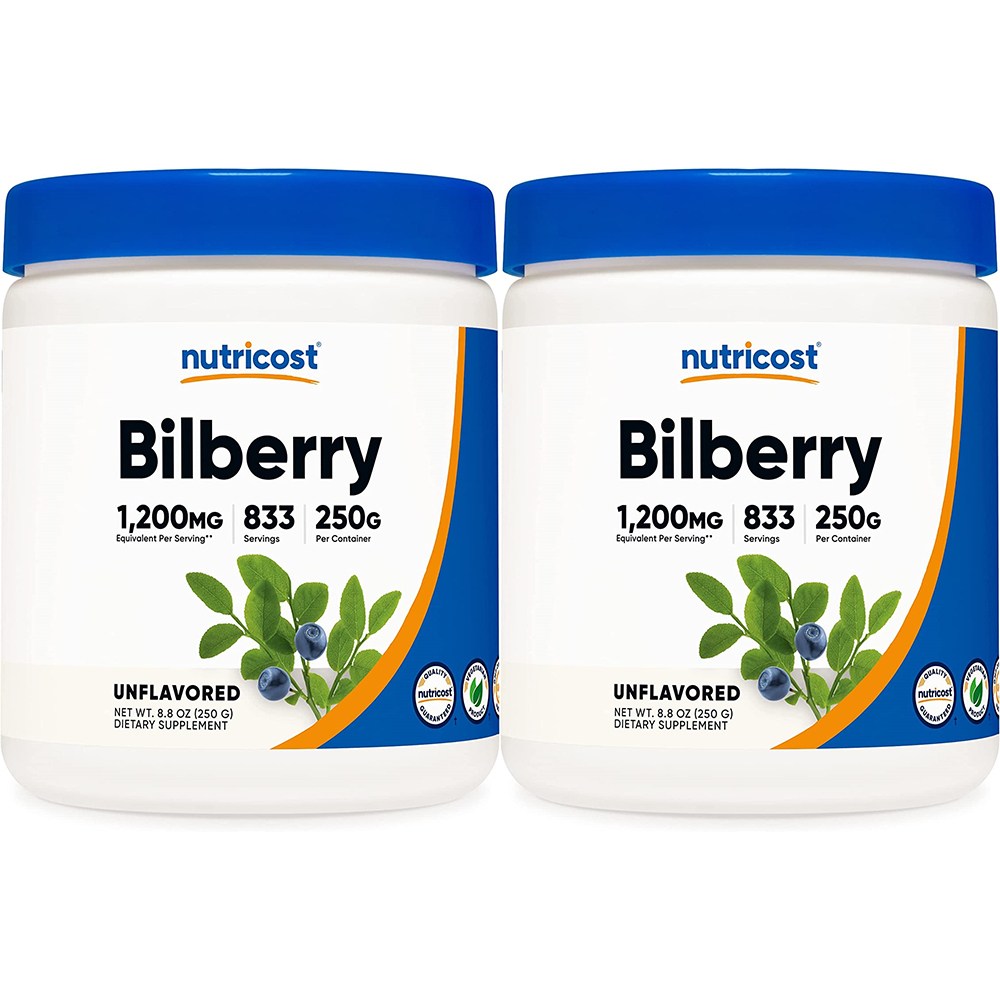 Nutricost Bilberry 뉴트리코스트 빌베리 1200mg 250g 2팩, 250g, 2개 45,800원
