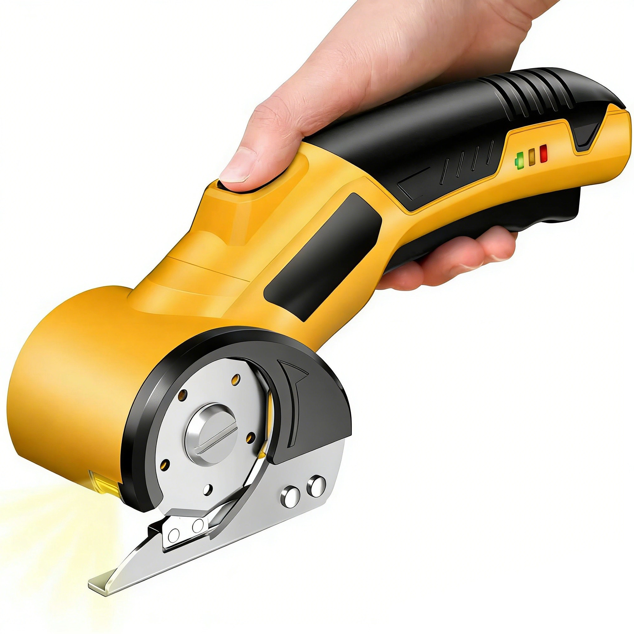 전동재단가위 원단전동재단가위 재단전동가위 재단재봉전동가위 충전 가능 무선전동절단기 옷감/가죽/종이/카펫, 1개, 노란색 67,900원