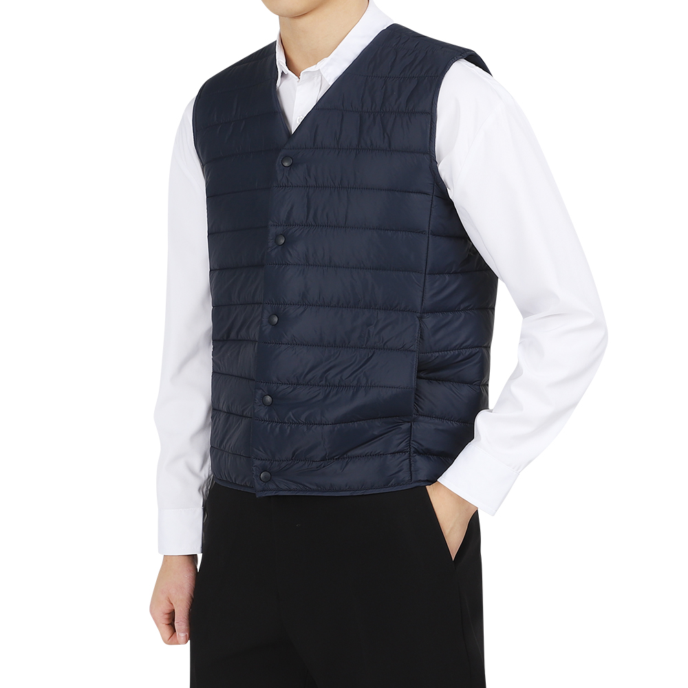 다꾸앙 남성용 히트 투웨이 경량 패딩조끼 E09D11_ov4385 11,790원