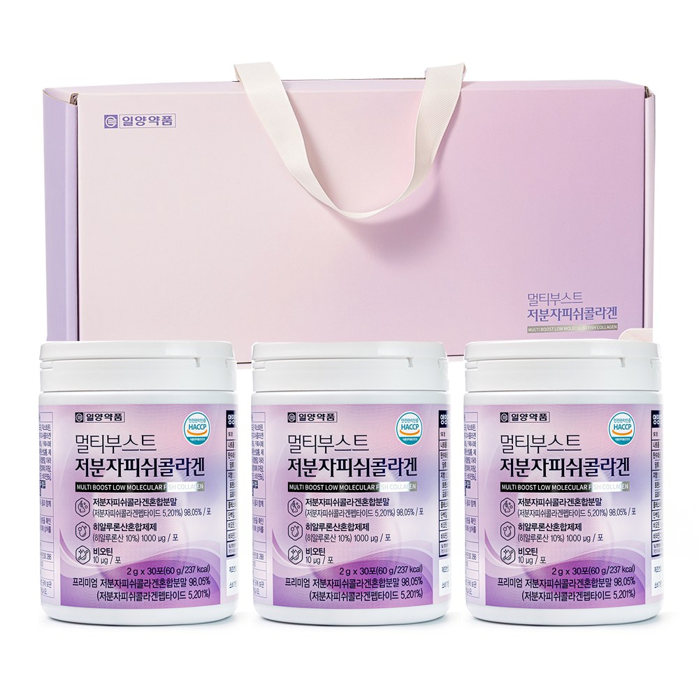 일양약품 멀티부스트 저분자 피쉬콜라겐 30포 x 3개입 선물세트, 1세트 36,800원