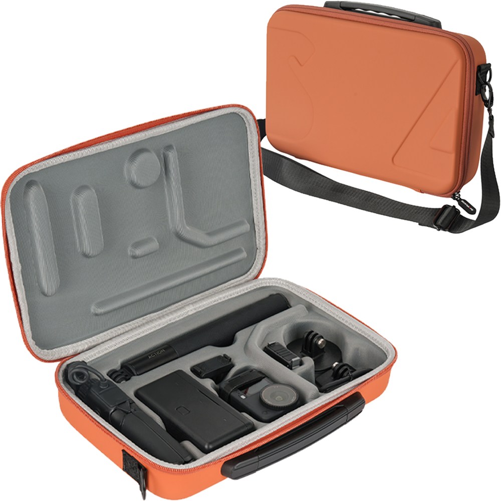 써니라이프 DJI 오즈모 액션6 어드벤처콤보 케이스+넥스트랩 액션캠 보호 카메라 수납 가방 액세사리, 오렌지 28,900원