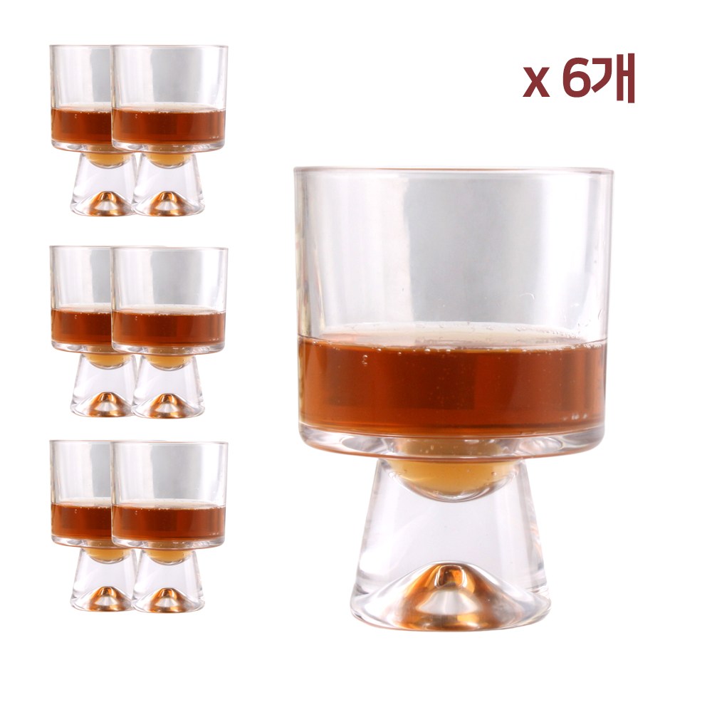 위스키 온더락잔 투명 240ml 6개입 세트 언더락 위스키잔 양주 싱글몰트 테이스팅, 6개 12,840원