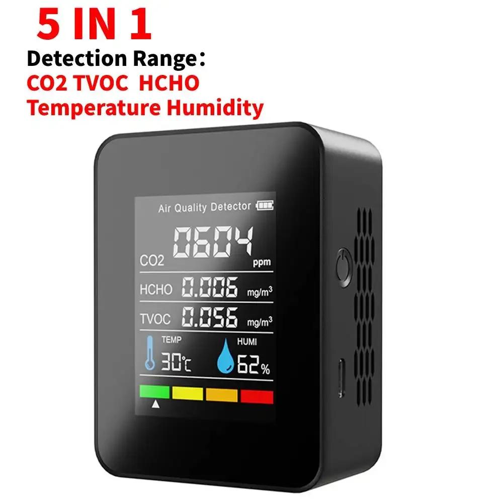 휴대용 라돈측정기 방사능 디지털 디스플레이 온도 습도 CO2 센서 공기 질 모니터 가스 감지기 가정 사무실 학교 창고용 9 in 1 27,360원