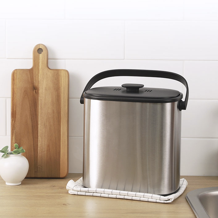 싱크대용 304 위생스텐 냄새차단 음식물 쓰레기통 5L 24,380원