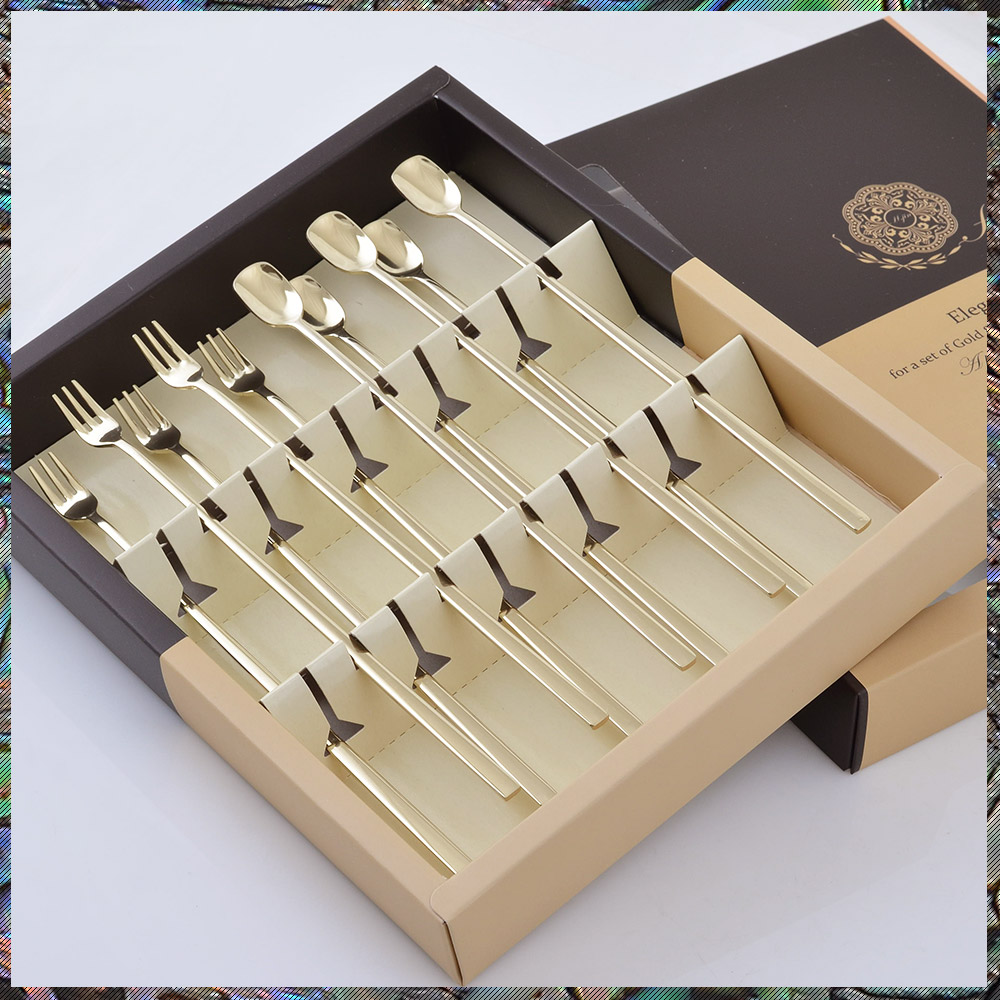 [H.jin 샤이닝 티타늄롱티스푼&롱티포크 10P세트] 신혼부부결혼선물 외국인바이어기념품 소규모돌잔치답례품 칵테일스푼 과일포크 29,800원