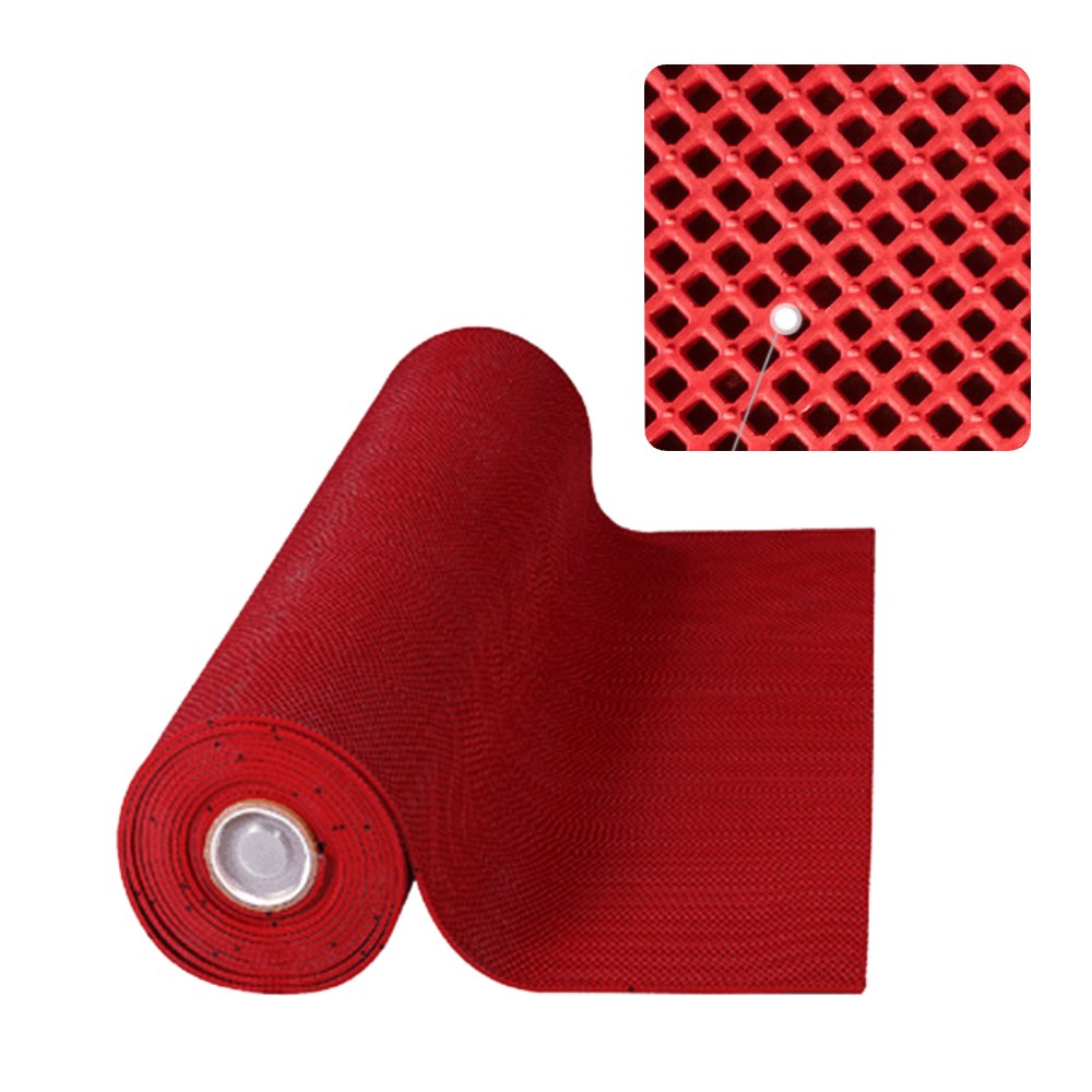 초면애 미끄럼방지 수영장매트 스퀘어(SQUARE) 4mm 1.2M폭 x 12M 사각 롤 현관매트, 스퀘어 레드, 1개 289,000원