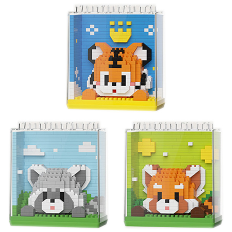 심아트 미니블럭 나노블록 동물 3종 A형, 1세트, 혼합색상 19,000원